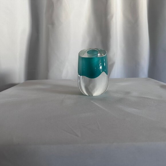 Global Views Color Drop Vase in Aqua - Picture 3 of 8